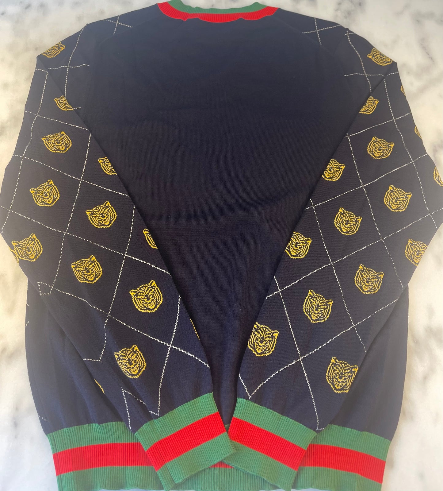 Gucci Tiger Argyle Sweater Herrenpullover